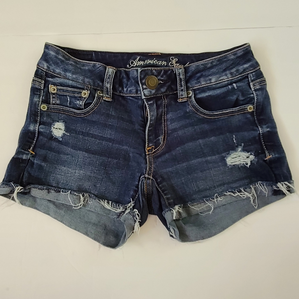 AE Super Stretch Denim Shorts Sz 0